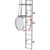 Fixed Steel Cage Ladder Cage Door for Bottom of Cage, Gray - OPFS04