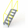 U-Design Max-Access Aluminum Work Platforms - 6 Step 60"H 50 Deg. Stair Unit - UAP0650