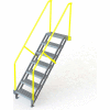 U-Design Max-Access Aluminum Work Platforms - 7 Step 70"H 50 Deg. Stair Unit - UAP0750