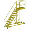 Supported 9 Step Cantilever Ladder with 40" Long Platform - Perforated
