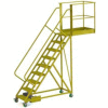Unsupported 9 Step Cantilever Ladder with 20" Long Platform - Perforated