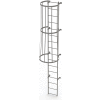 16 Step Steel Caged Fixed Access Ladder, Gray - WLFC1116