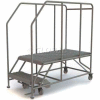 Mobile 2 Step Steel 24"W X 48"L Work Platform Ladder - 800 Lb. Capacity - WLWP122448SL