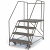 Mobile 4 Step Steel 36"W X 36"L Work Platform Ladder - 800 Lb. Capacity - WLWP143636SL