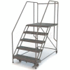 Mobile 5 Step Steel 36"W X 36"L Work Platform Ladder - 800 Lb. Capacity - WLWP153636SL