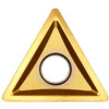 Import TiN Coated Carbide Insert for Indexable Tool Bit TBI-221 Style 1/4" Insert I.C. - Pkg Qty 10