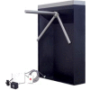 3-Arm Mechanical Turnstile Right Handed w/ Free Exit - Black Cabinet
