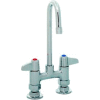 Equip by T&S 5F-4DLX00 4" Deck Mount Mixing Faucet Swivel, Base Only, Less Spout