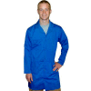 Transforming Technologies ESD Full Length Lab Coat, Snap Cuff, Light Blue, Small