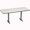 Interion® Restaurant & Lunchroom Counter Height Table, 72"Lx30"Wx36"H, Gray