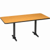 Interion® Restaurant & Lunchroom Counter Height Table, 60"Lx30"Wx36"H, Oak