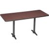 Interion® Restaurant & Lunchroom Bar Height Table, 72"Lx30"Wx42"H, Mahogany