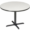 Interion® 36" Round Restaurant & Lunchroom Counter Height Table, Gray