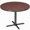 Interion® 36" Round Restaurant & Lunchroom Counter Height Table, Mahogany