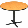 Interion® 42" Round Restaurant & Lunchroom Counter Height Table, Oak