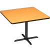 Interion® Restaurant & Lunchroom Square Counter Height Table, 36"Lx36"Wx36"H, Oak