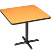 Interion® Restaurant & Lunchroom Square Bar Height Table, 36"Lx36"Wx42"H, Oak