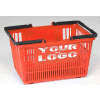 Good L ® Tall Plastic Shopping Basket with Plastic Handle 19 Liter 16"L x 12"W x 10"H, Emerald - Pkg Qty 12
