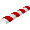 Knuffi Corner Bumper Guard, Type AA, 196-3/4"L x 1-1/2"W x 1-1/2"H, Red & White, 60-6810-2