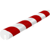 Knuffi Edge Bumper Guard, Type B, 196-3/4"L x 1-9/16"W, Red & White, 60-6710-2