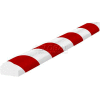 Knuffi Surface Bumper Guard, Type C, 196-3/4"L x 1-9/16"W, Red & White, 60-6720-2