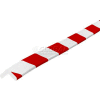 Knuffi 90-Degree Shelf Bumper Guard, Type E, 196-3/4"L x 1"W x 1"H, Red & White, 60-6740-2