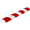 Knuffi Pipe Bumper Guard, Type R30, 196-3/4"L x 2"W x 1"H, Red & White, 60-6792-2