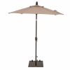 TrueShade® 7' Garden Parasol Umbrella - Push Button Tilt and Crank - Antique Beige