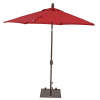 TrueShade® 9' Garden Parasol Umbrella - Push Button Tilt and Crank - Jockey Red