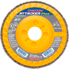 United Abrasives - Sait 72223 Flap Disc T27 Ovation Attacker + 5-1/2"x 7/8" 80 Grit Zirconium - Pkg Qty 10