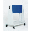 39x18x47"Trolley - 1 Perfo Panels - Louvered Panel