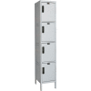 Hallowell UELBP1888-4PL Laptop/Backpack Locker, 18x18x18, 4 Tier, 1W, Unassembled - Light Gray