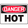 Accuform MCPG019VA Danger Sign, Hot, 10"W x 7"H, Aluminum