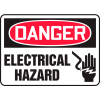 Accuform MELC017VA Danger Sign, Electrical Hazard (Graphic), 10"W x 7"H, Aluminum
