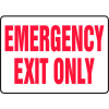 Accuform MEXT584VP Exit Safety Sign, 10"W x 7"H, Plastic