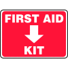 Accuform MFSD506VP First Aid Kit Sign, 10"W x 7"H, Plastic