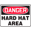 Accuform MPPA004VS Danger Sign, Hard Hat Area, 10"W x 7"H, Adhesive Vinyl