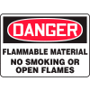 Accuform MSMK251VA Danger Sign, Flammable Material No Smoking Or Open Flames, 10"W x 7"H, Aluminum