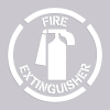 Accuform PMS214 Floor Stencil - Fire Extinguisher - 20" x 20"