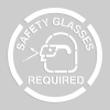 Accuform PMS225 Floor Stencil - Safety Glasses Required - 20" x 20"
