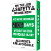 Accuform SCK116 On The Job Safety Electronic Scoreboard, 20"W x 28"H, Aluminum