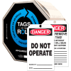 Accuform TAR121 Danger Do Not Operate Tag, RP-Plastic, 250/Roll