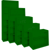 Steel Cabinets USA All-Welded Bookcase, 36"Wx18"Dx30"H, Leaf Green