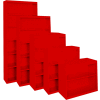 Steel Cabinets USA All-Welded Bookcase, 36"Wx18"Dx42"H, Red