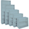 Steel Cabinets USA All-Welded Bookcase, 36"Wx18"Dx52"H, Denim Blue