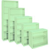 Steel Cabinets USA All-Welded Bookcase, 36"Wx18"Dx52"H, Pastel Green