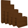 Steel Cabinets USA BCA-367218-WAL Bookcase All-Welded 36"Wx18"Dx72"H Walnut