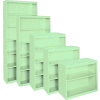 Steel Cabinets USA All-Welded Bookcase, 36"Wx13"Dx84"H, Pastel Green