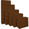 Steel Cabinets USA Bookcase All-Welded 36"Wx13"Dx84"H Walnut