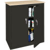 Steel Cabinets USA Counter High All-Welded Storage Cabinet W/Plastic Top, 36"Wx18"Dx42"H, Charcoal